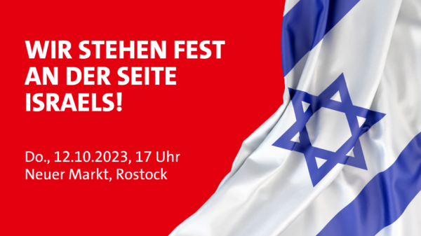 Solidarität mit Israel Kundgebung Neuer Markt Rostock