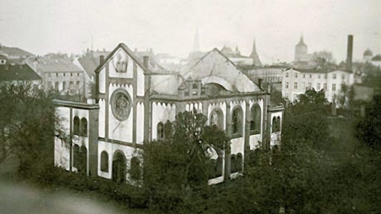 Alte Synagoge Rostock Ruine 1939